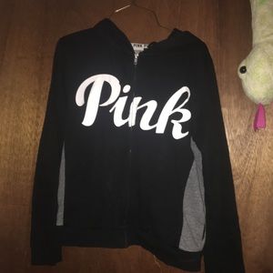 PINK black zip up
